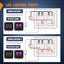 Panel interruptores basculantes 8 pos LED púrpura 12V coche