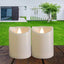 2 Pzas Velas LED Impermeables Exteriores 7.6x10.2cm