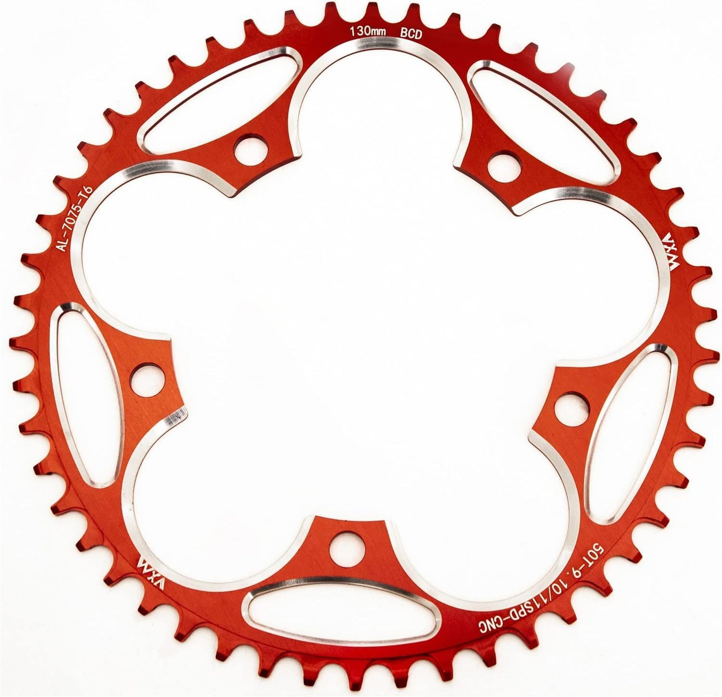Plato 130bcd aluminio 7075-t6 para bicicleta carretera 38-60t