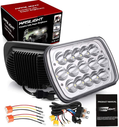 2 Pzas Faros LED H4 7x6 Relé para Toyota Tacoma 95-97