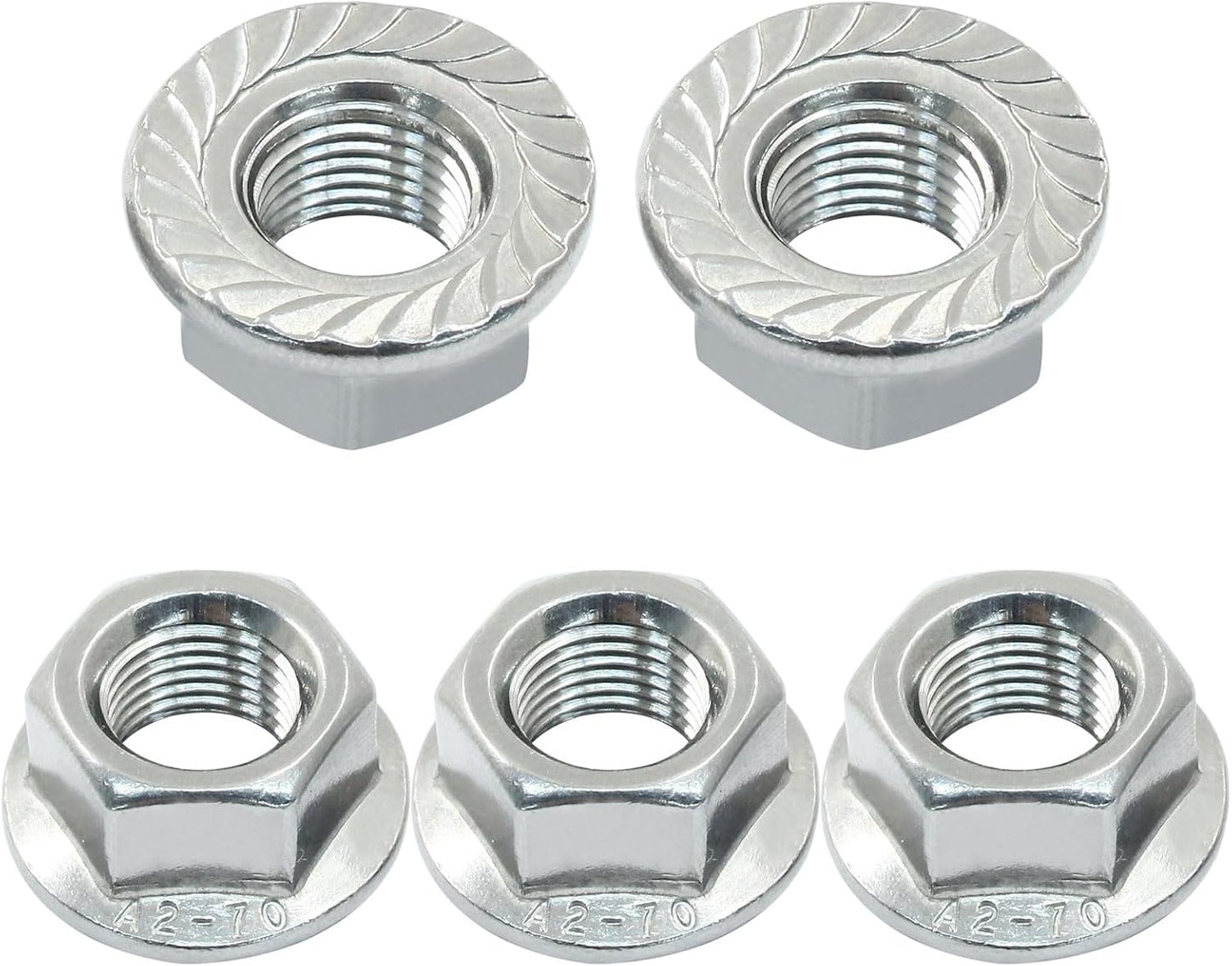 Tuercas hexagonales M10 acero inox 304 5 Uds