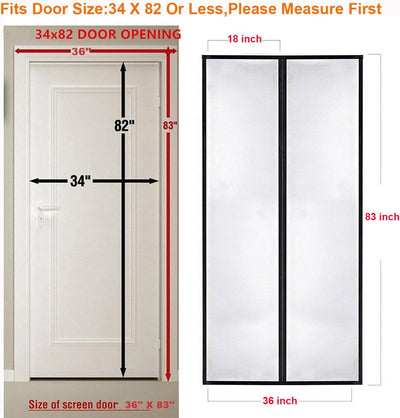 Puerta mosquitera magnética fibra vidrio 36x83pulg sello completo