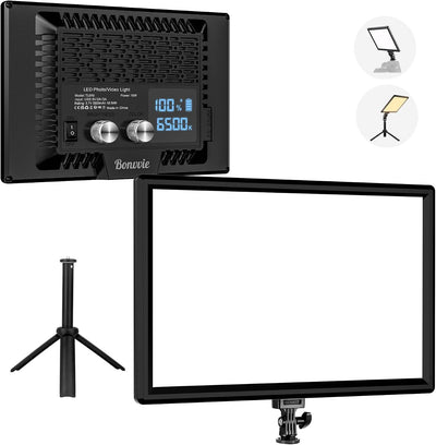 Luz LED recargable 15W para cámara con batería 5000mAh 3000-6500K