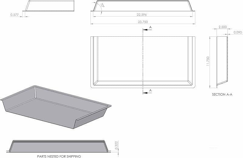 Desviador aire techo 24x12pulg pack 4 unidades