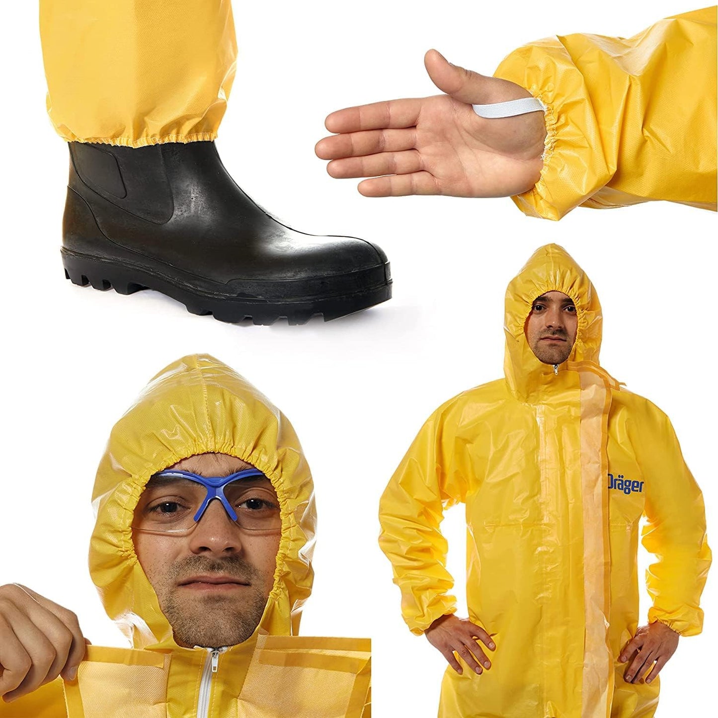 Traje química alta protección un solo uso industrial