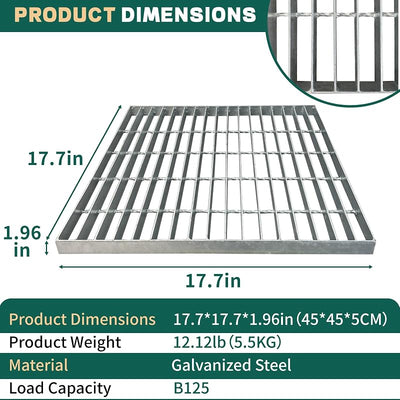 Rejilla drenaje acero galvanizado 1.9pulg resistente