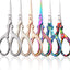 6 Tijeras Bordado Acero Inox 3.6pulg Colores Retro