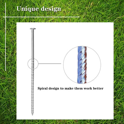 6 Estacas Acero Inox Espiral para Fijar Alfombras Caravana