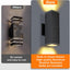 Luces pared exterior LED cuadradas negras para porche