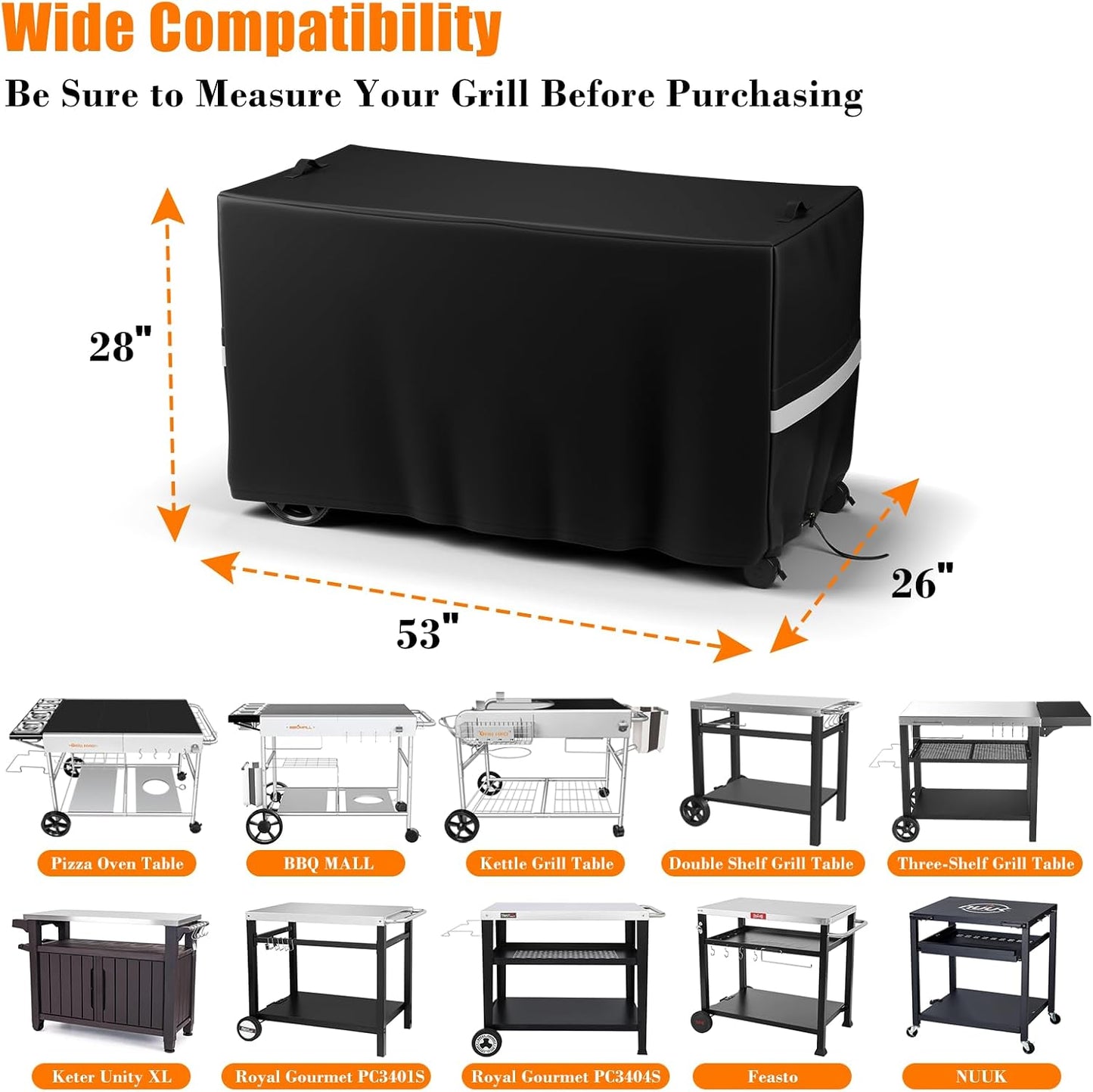 Funda mesa preparación Keter Unity XL 53" impermeable
