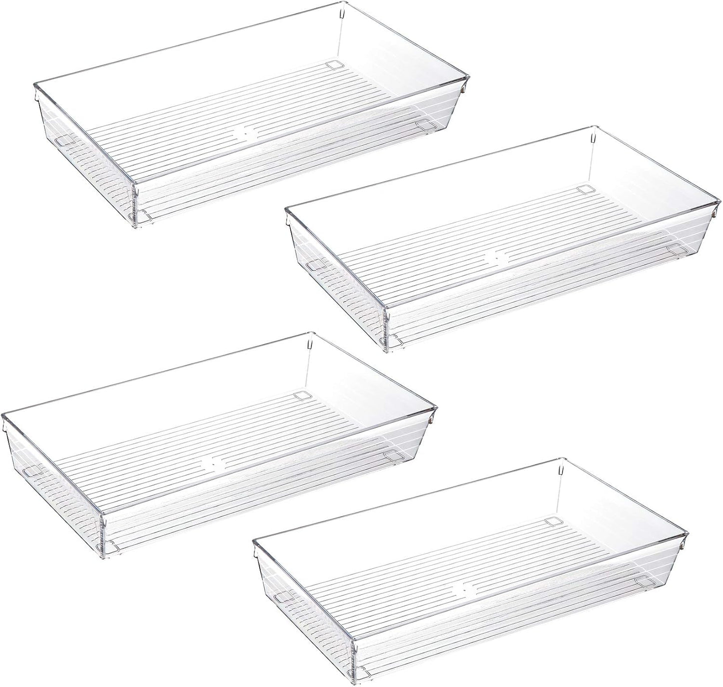 4 Pzas Organiz. Plástico 12x6" Cajones