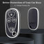 Funda llavero TPU suave para Acura Plata Negro
