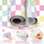 Papel tapiz cuadros pastel arcoíris 15.8x118.1pulg autoadhesivo