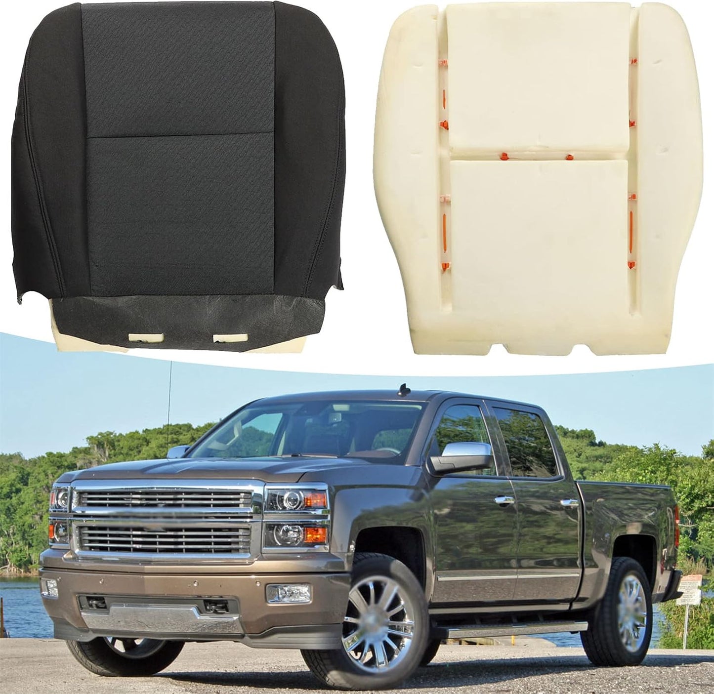 Funda asiento tela cojín espuma repuesto Silverado 07-14