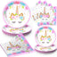 Servilletas unicornio fiesta cumpleaños niña 96 pzas