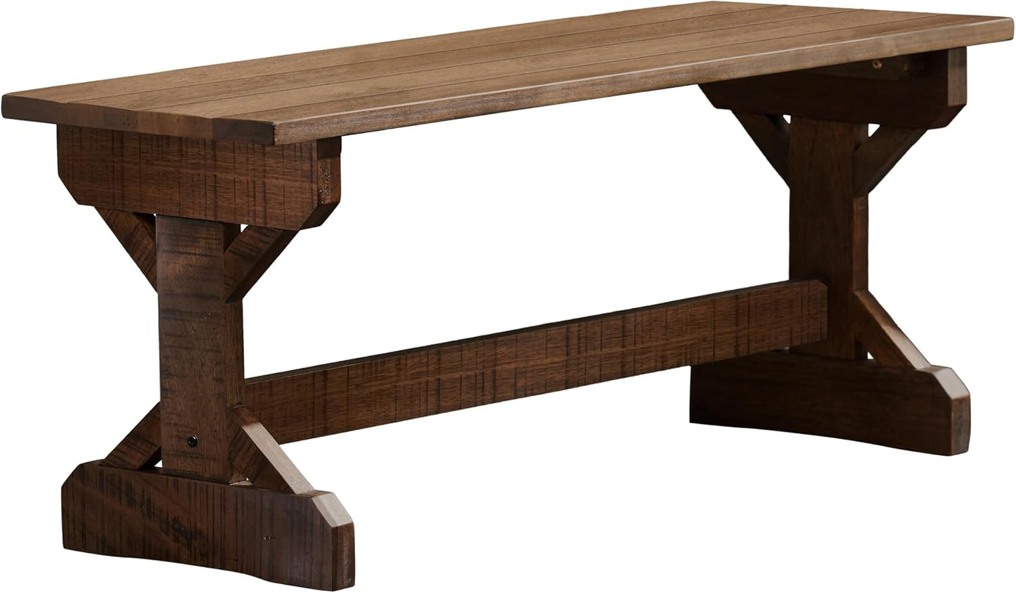 Banco madera meranti estilo granja 46pulg uso interior