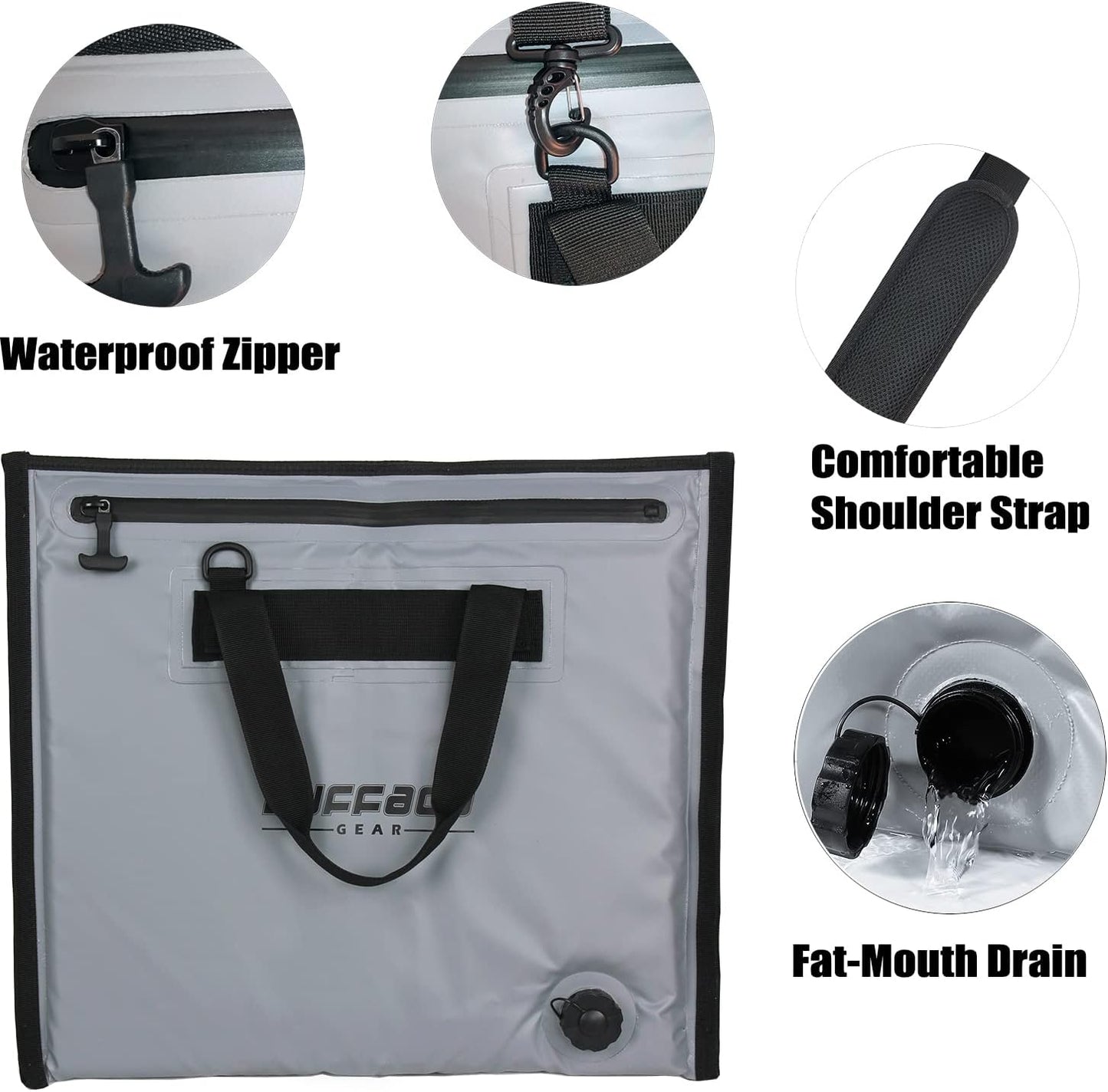 Bolsa térmica enfriador cebo 20x18" impermeable