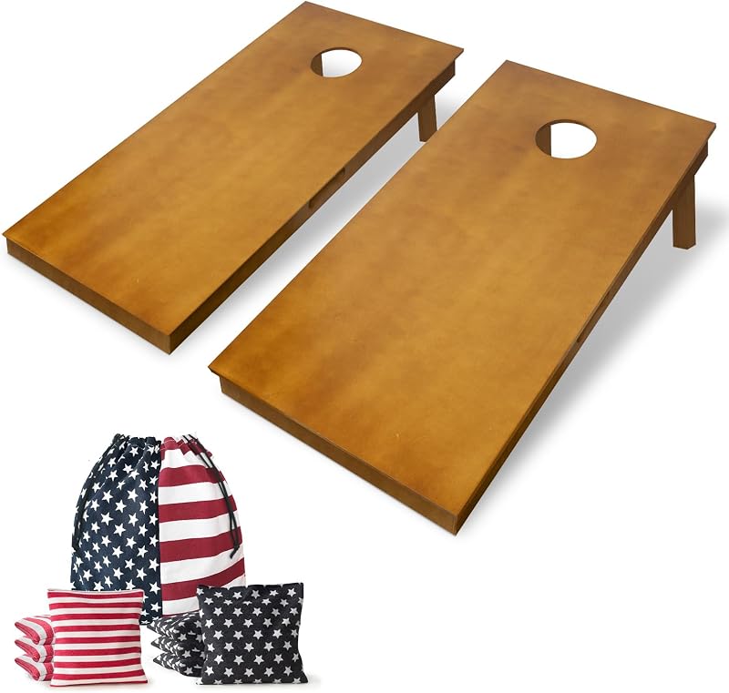 Set 4x2 Tablero Cornhole 8 Bolsas Frijol Jugar Aire Libre