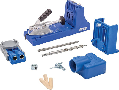 Sistema Kreg K4 con R3 Jig guía perforación y recolección polvo