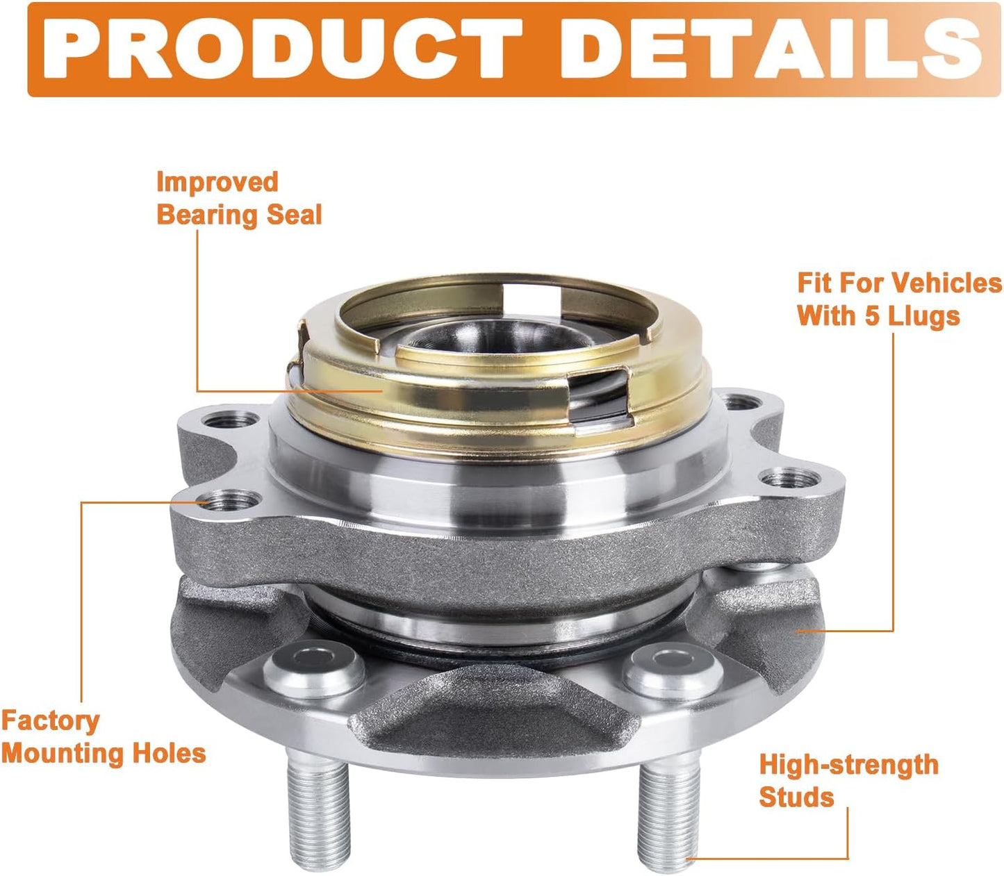 Par rodamientos cubo rueda delantera Nissan Altima 5L