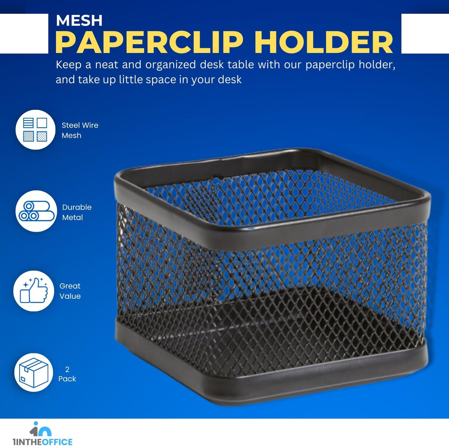 Soporte clip malla escritorio pack 2
