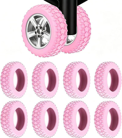 8 Protectores rueda equipaje silicona 2-2.4pulg antideslizantes