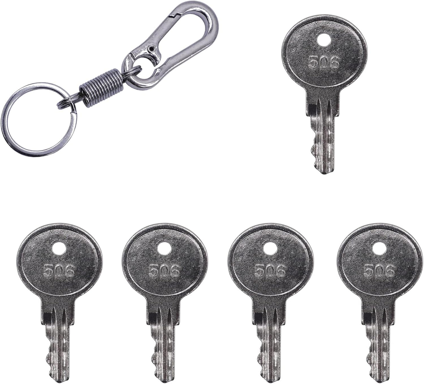 5 Llaves CH506 para cerradura RV camión plateado