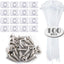 100 Pzas Soporte Cables S de Rosca Profunda Blanco