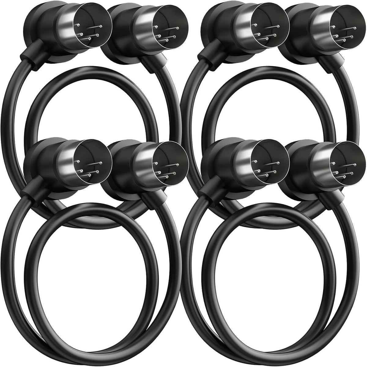 4 Cables MIDI 1pie perfil bajo DIN 5pines transmision estable