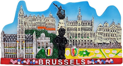 Imán refrigerador resina Manneken PIS Bruselas