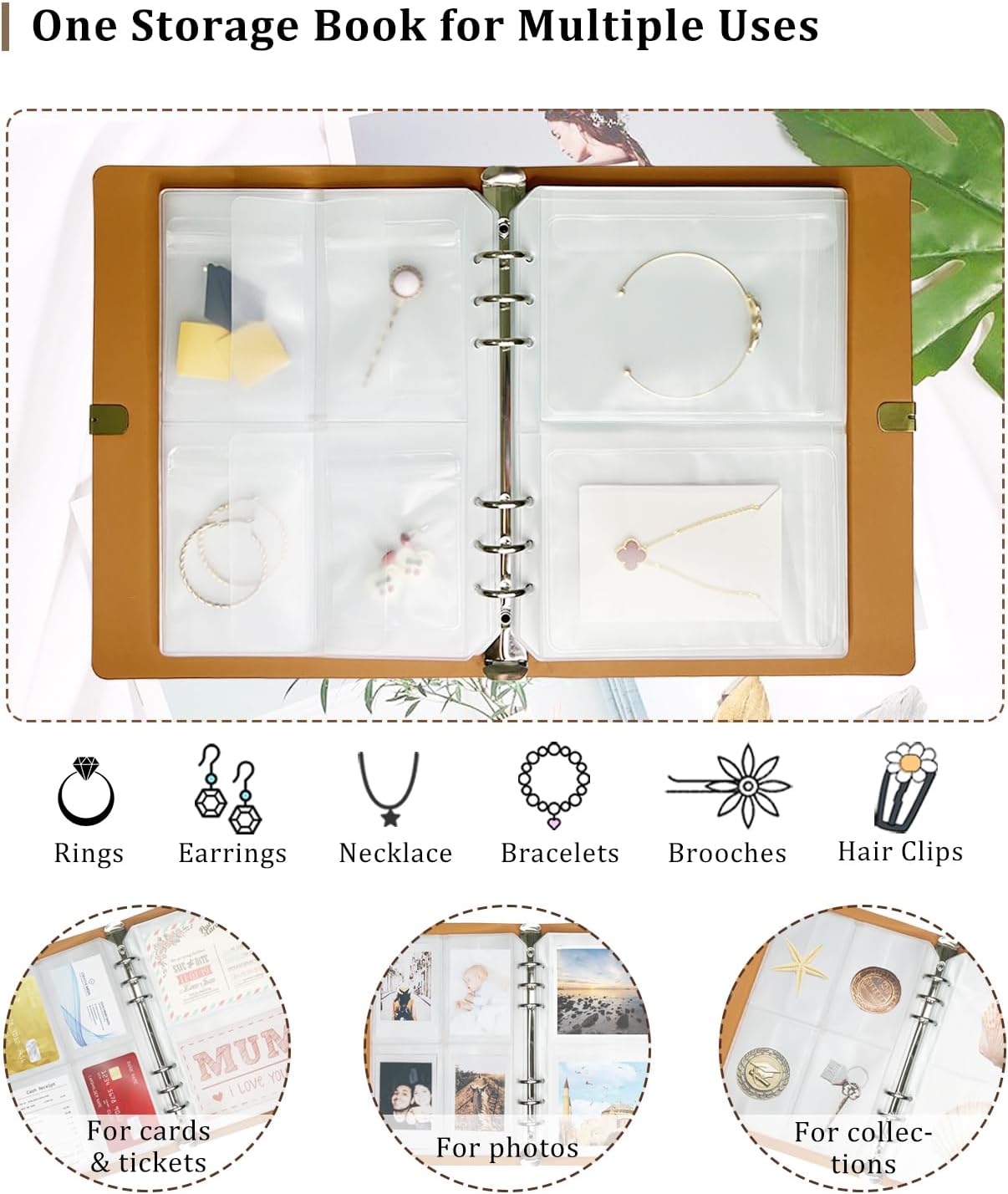 Organiz. joyas viaje cuero PU 70 cuadrículas
