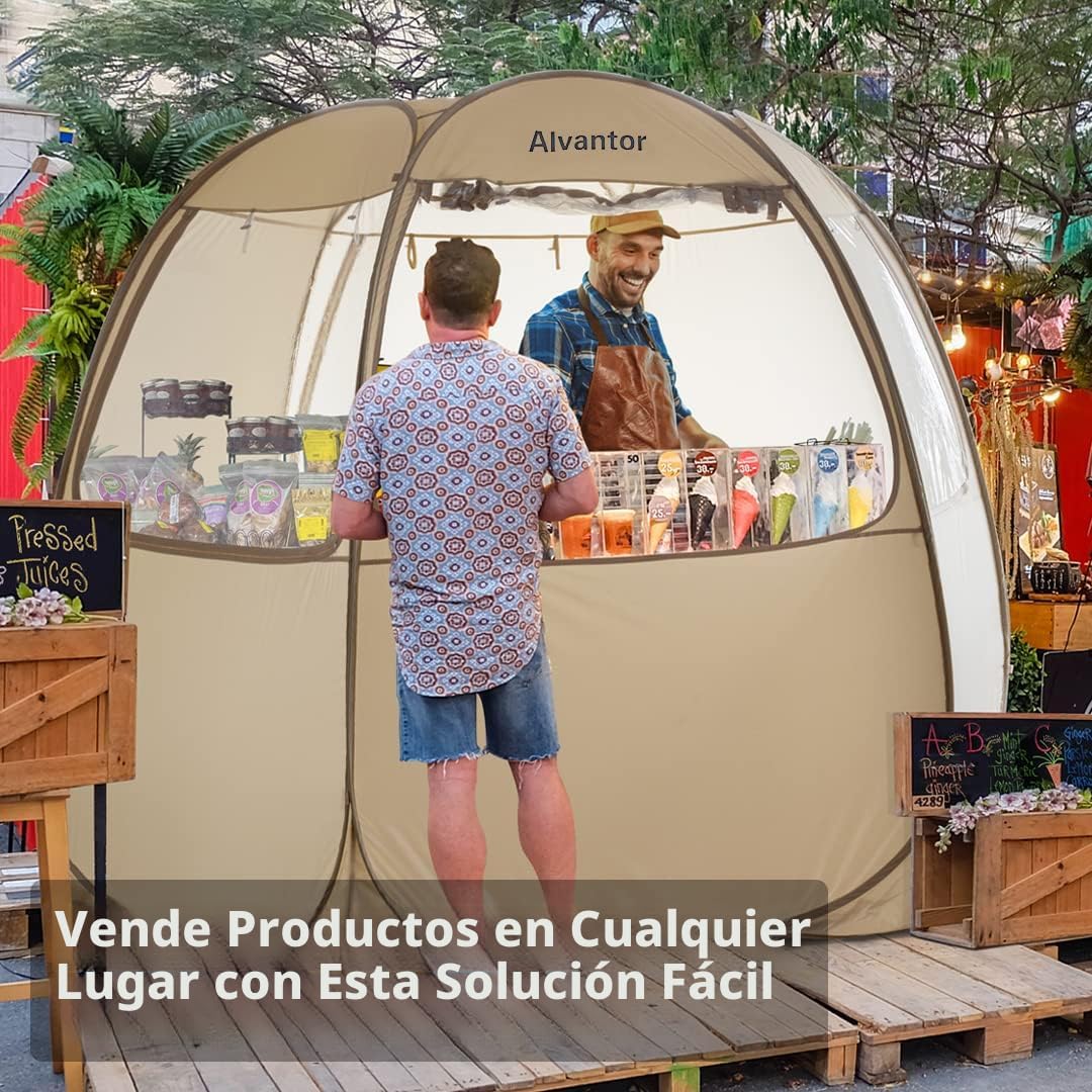 Tienda campaña desplegable para eventos beige