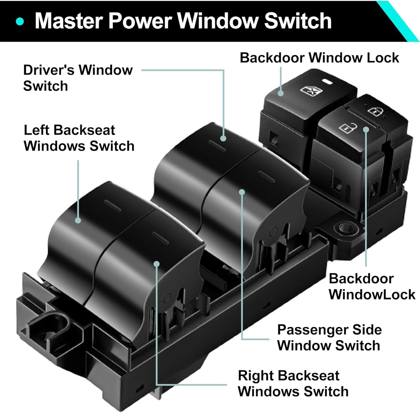 Interruptor ventana eléctrica Toyota Camry 18-23