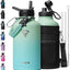 Botella agua aislada acero inox 64oz sin BPA con mango