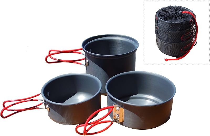 Set 3 Pzas Utensilios Cocina Anodizado Duro con Bolsa