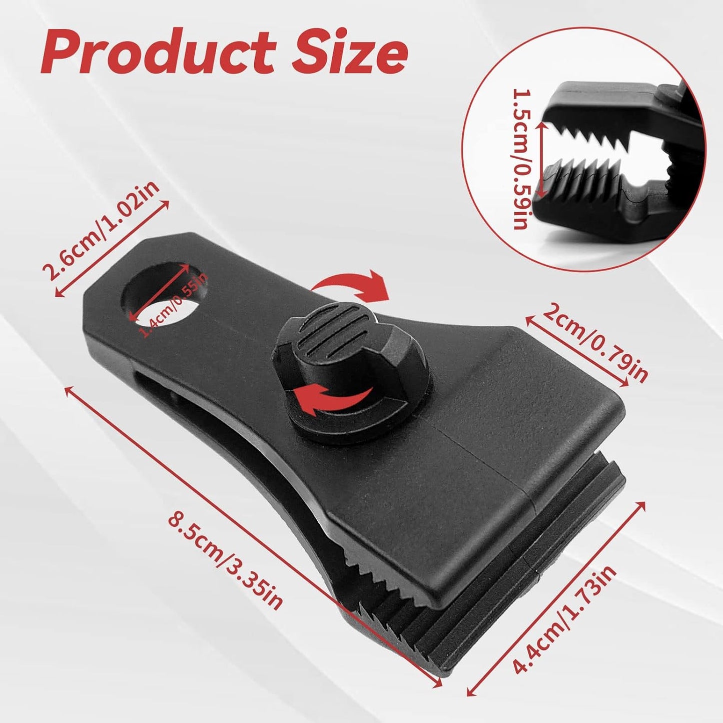 Clips lona resistente pack 48 para camping toldos automóvil