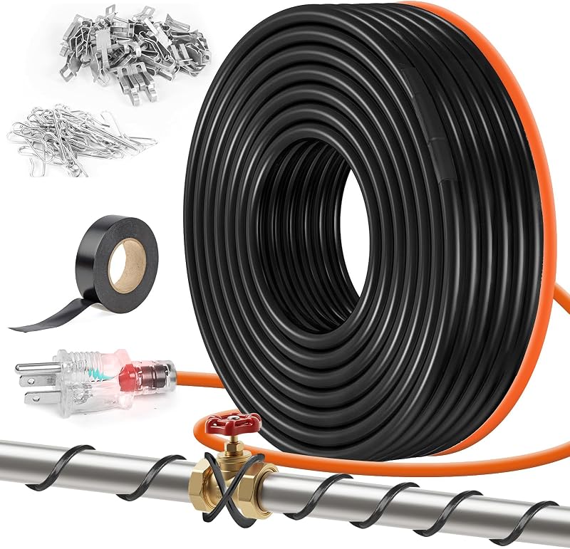 Cable calefacción tubería 90pies térmico agua metal