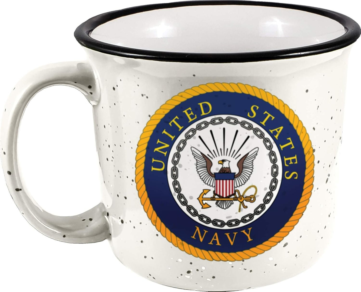 Taza cerámica caravana 14oz apta microondas azul