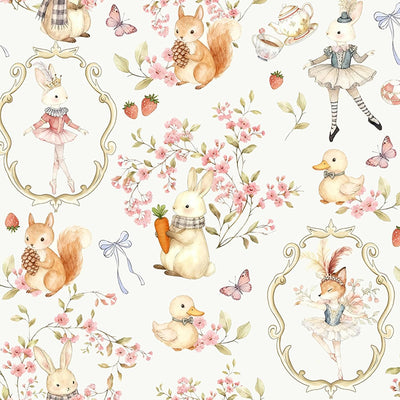 Papel tapiz vintage autoadhesivo dibujos animados 17.3x393pulg