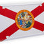 Placa bandera Florida aluminio HD 6x12"