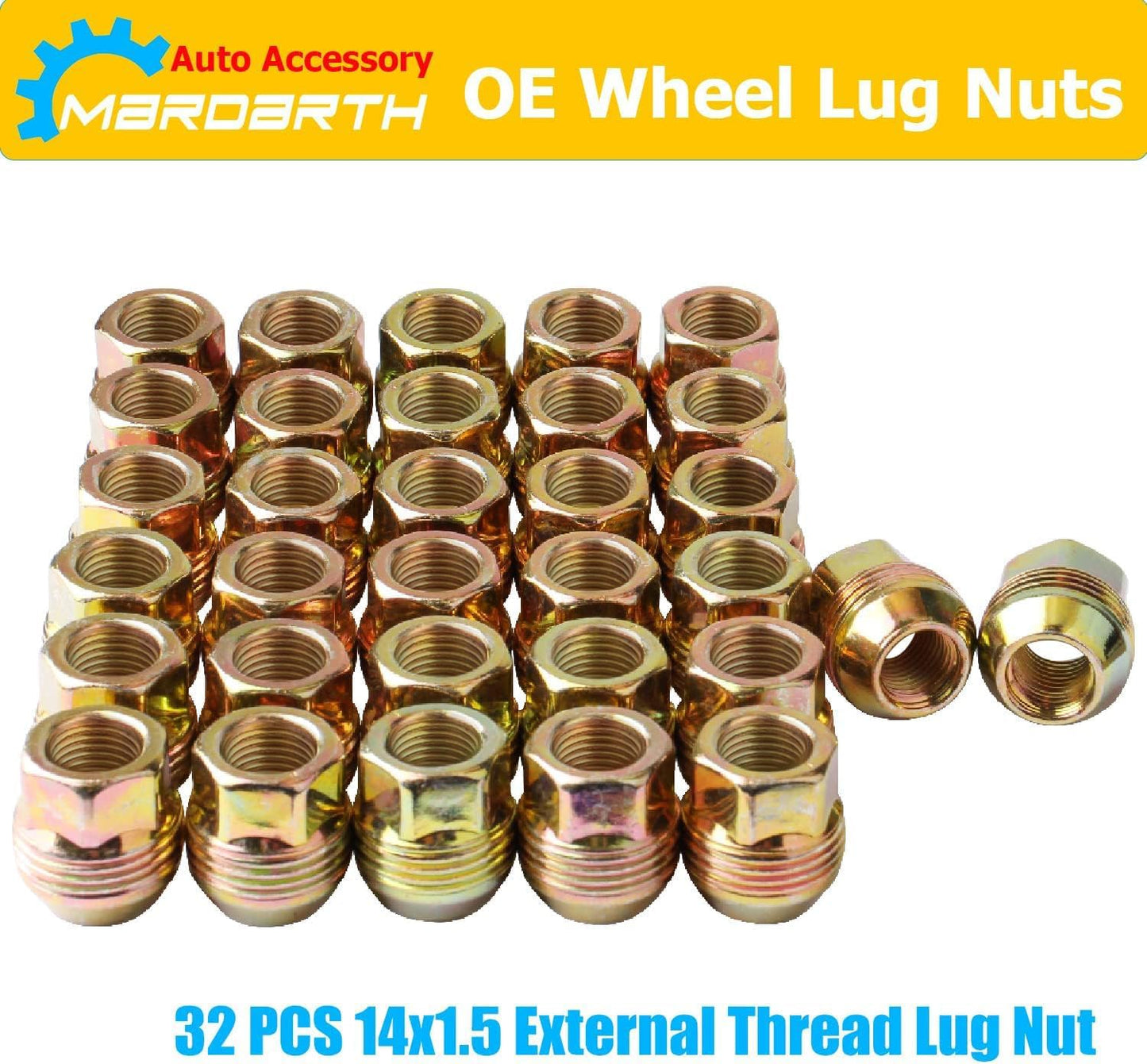 32 Tuercas Rueda OEM M14x1.5 para Silverado Sierra Yukon