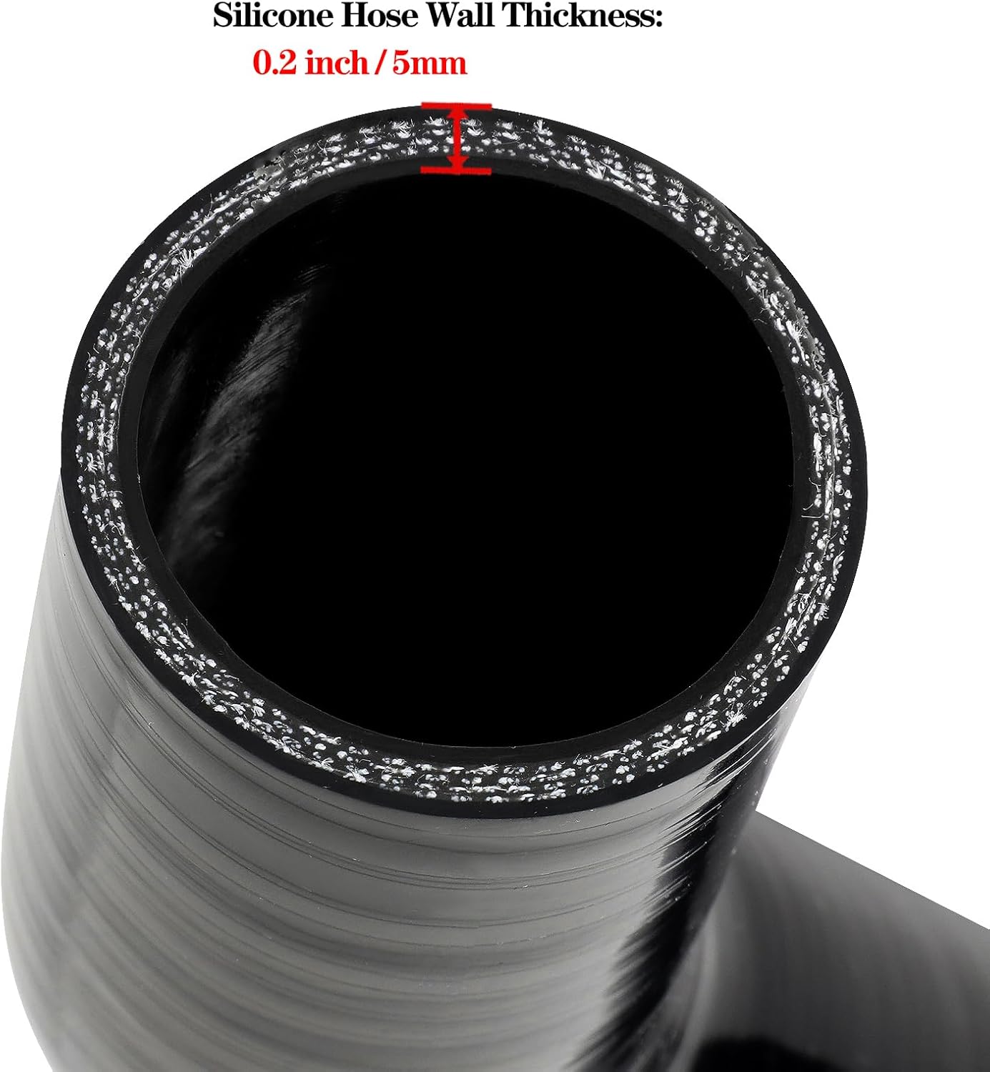 Manguera silicona acoplador codo 45grados 1"
