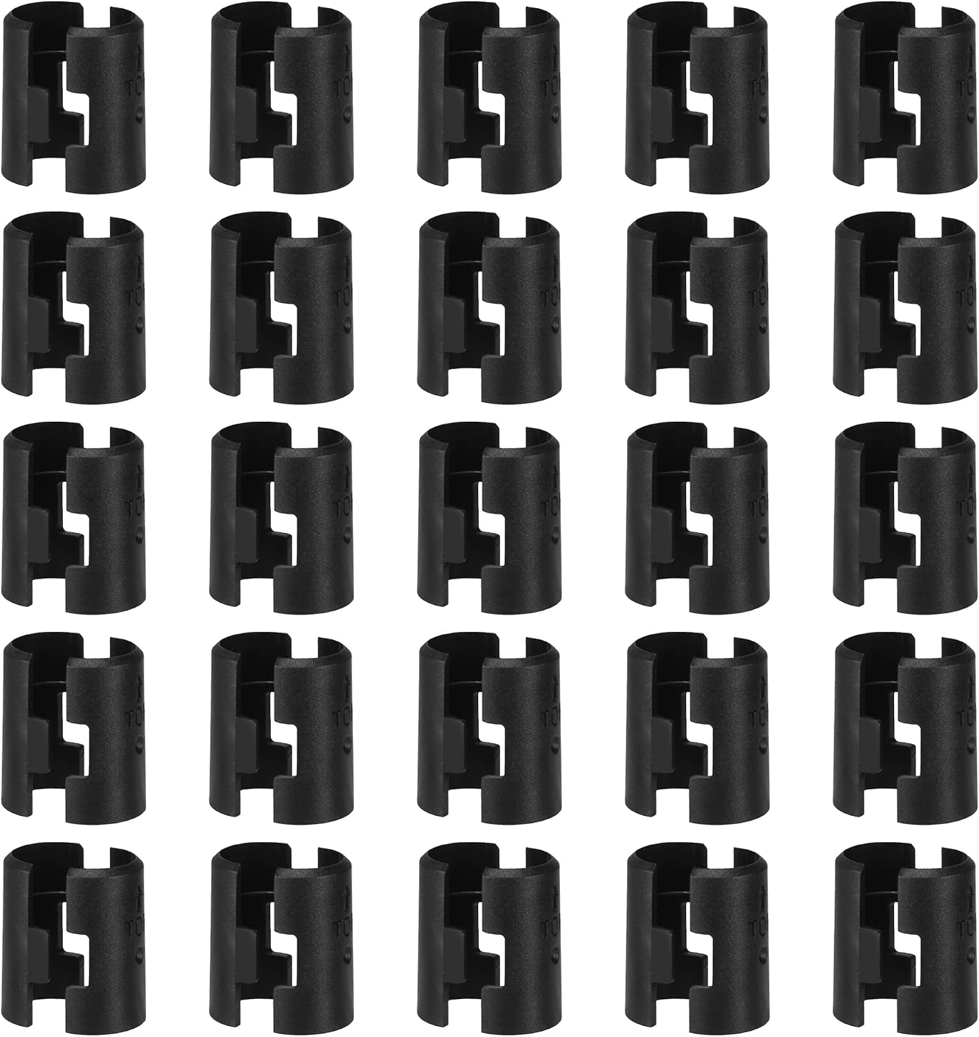 Clips alambre para estantes negro 50 pzas 1pulg ajustables
