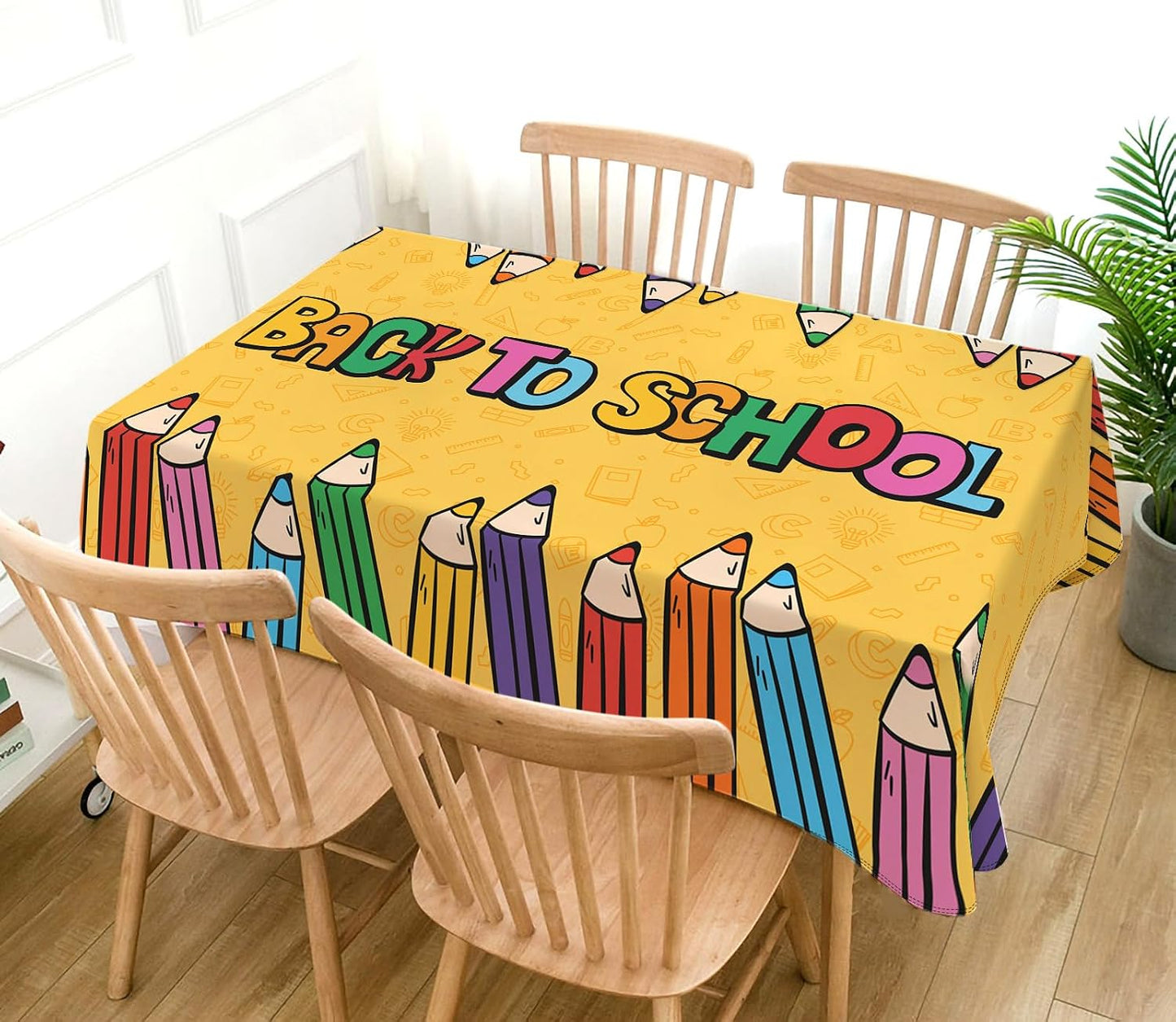 Mantel rectangular regreso a clases niños 60x84pulg