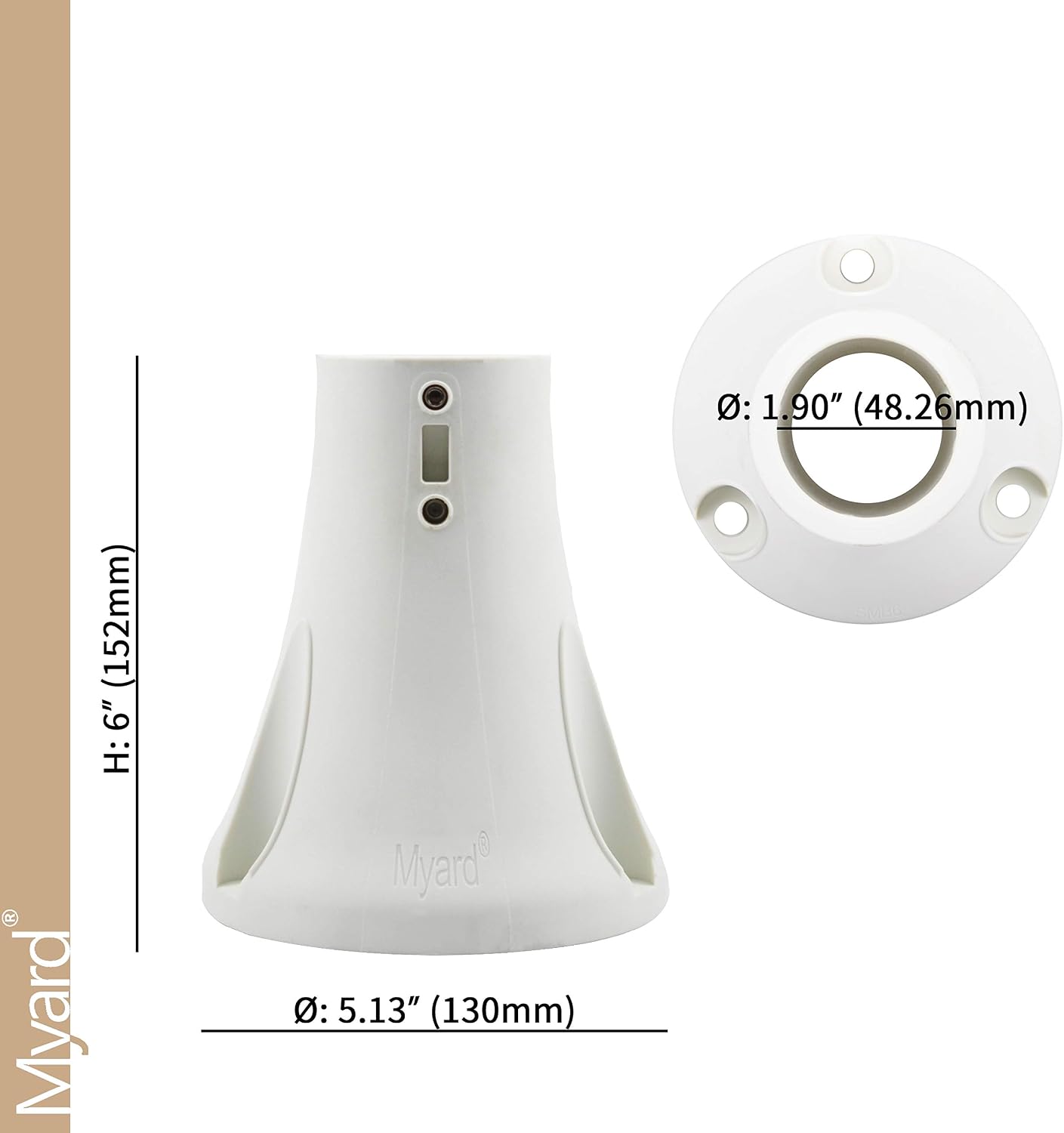 Brida anclaje 6" riel piscina 1.9" cubierta madera set 2