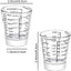 Vaso chupito medidor 32 medidas color negro