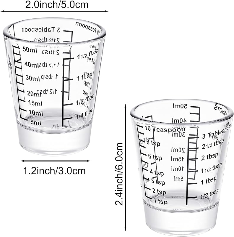 Vaso chupito medidor 32 medidas color negro