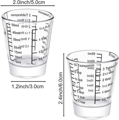 Vaso chupito medidor 32 medidas color negro