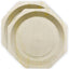 Platos madera octagonal 11pulg set 25 beige