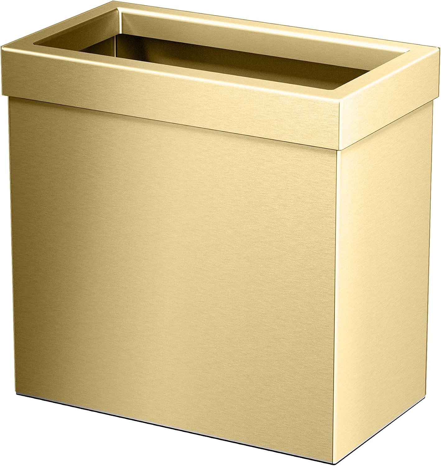 Cubo basura rectangular latón cepillado acero inox 3gal